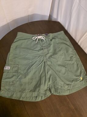 Polo by Ralph Lauren Vintage Olive Green Swim Shorts Sz XL